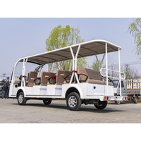 Vehículo Eléctrico Turístico con Techo Abatible, Autobús de Transporte con Batería para Recorridos por Campus Universitarios, Fábricas y Parques