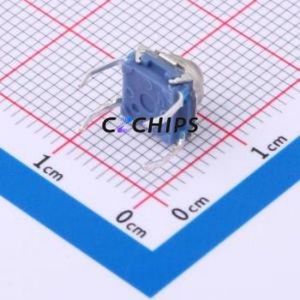 GT-TC179C-H0665-L1 Tactile Switch DIP,7.2x7.2mm Switch Single Pole Single Throw Sphere Button 3N Vertical Mount - Product Image 2