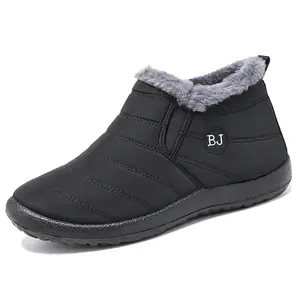 Wholesale Cheap Unisex Mid-Cut Anti-Slip Waterproof Fleece Lining Winter Snow Boots Shoes