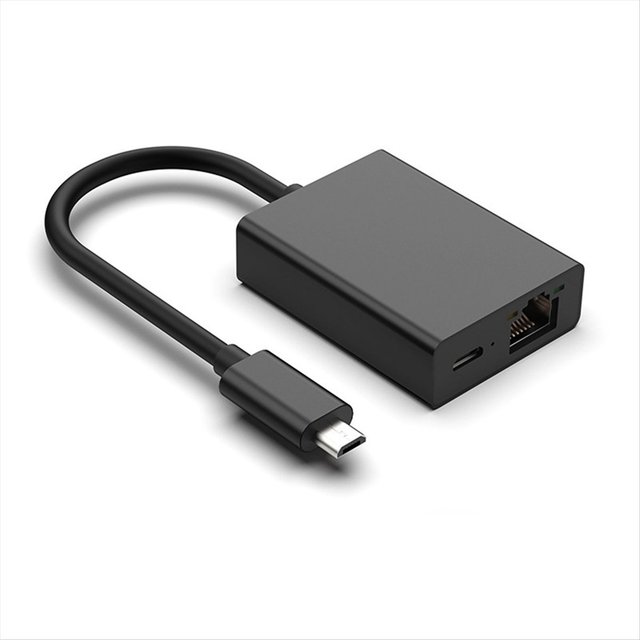 Micro-USB Network Card Ethernet Adapter 100M Network Card Adapter for 4K Fire TV Stick Ethernet Switch Router to RJ45 Adapter