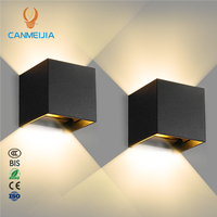 Applique Murale LED IP65 Cube Haut Bas de Haute Qualité/Luminaire Mural Étanche LED Extérieur Intérieur Décor Jardin Porche/Lampes Murales