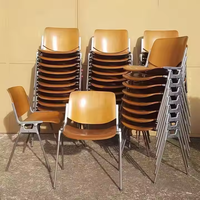 Chaise de salle à manger moderne vintage en acier inoxydable Flatpack empilable meubles de maison