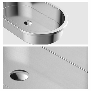 Lavabo Ovale di Lusso in Oro <span class=keywords><strong>per</strong></span> Bagno, <span class=keywords><strong>Lavandino</strong></span> in Acciaio Inox 304 con Scarico - Product Image 6