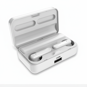 Auriculares inalámbricos intrauditivos Bluetooth 5.0 con micrófono, carga tipo C, IPX4, resistentes al agua, controlador dinámico, material ABS - Product Image 1