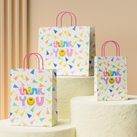 Sacs en papier kraft personnalisés pour la promotion, les achats, l'utilisation en supermarché, impression offset, matériaux recyclés, « Merci » avec votre logo