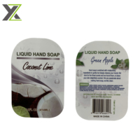 Autocollants en vinyle PVC imperméables personnalisés, adhésif permanent, étiquettes découpées au laser pour savon liquide et soins personnels, lot de 2 pièces