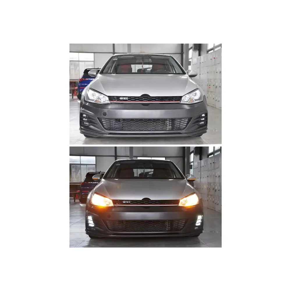 Paraurti anteriore in materiale PP di alta qualità con griglia per V W GOLF 7 cambia in GOLF 7.5 GTI Body Kit Auto modificato 2013-2017