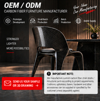 Chaise en fibre de carbone personnalisée Shasha, mobilier de luxe léger, fabricant OEM ODM de fibre de carbone préimprégnée