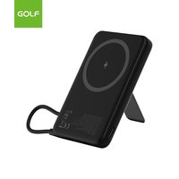 Mini Power Bank Portable avec Câble Intégré, Vente en Gros, LED Universel, OEM, Charge Rapide PD 20W, Power Bank Magnétique Sans Fil 5000mAh