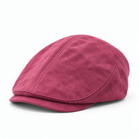 Casquette plate unisexe en canneberge, style Ivy classique, couleur rose foncé, vintage, décontractée, pour chauffeur, hiver, minimaliste, vente en gros