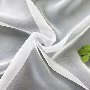 Rideau en mousseline léger et fin pour fenêtre, salon, <span class=keywords><strong>blanc</strong></span>, jacquard floral, tulle en polyester, voile, tissu transparent - Product Image 1