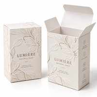 Boîtes d'emballage en papier blanc personnalisées en gros avec gaufrage pour savon, bougie, parfum, cosmétique, soin de la peau