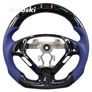 <span class=keywords><strong>Volant</strong></span> de direction en fibre de carbone forgée bleu véritable personnalisé avec affichage LED intelligent, style sport pour Infiniti G37 <span class=keywords><strong>G25</strong></span> G35 QX50 QX60 QX70 - Product Image 1