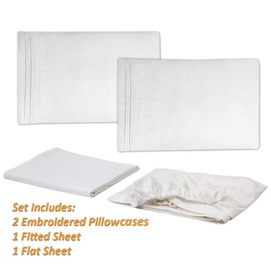 Bộ Ga Trải Giường <span class=keywords><strong>800</strong></span> Cotton, Ga Trải Giường Sateen Solid King Bộ 5 Ga Giường Cỡ King 100% Có Thể Điều Chỉnh Được Màu Đặc Biệt Dành Cho Khách Sạn Hoàng Gia - Product Image 4