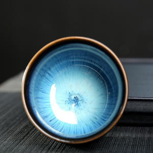 فنجان قهوة كابوتشينو ملون بلمعة خفيفة، أكواب قهوة خزفية بتصميم كلاسيكي ريفي، مع إمكانية تخصيص الشعار كهدية - Product Image 4