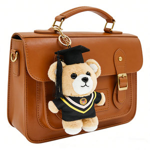 พวงกุญแจตุ๊กตาหมีรับปริญญาแบบขายส่ง ตุ๊กตาขนนุ่มแบบกำหนดเอง พวงกุญแจตุ๊กตาหมีขนาดเล็ก ตุ๊กตาหมีรับปริญญาแบบสั่งทำ - Product Image 4