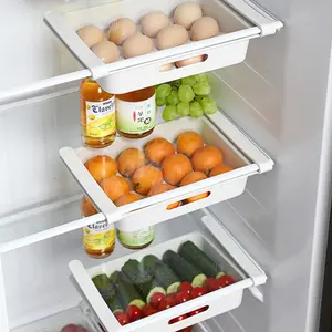 QY mutfak depolama rafı sıcak satış mutfak aksesuarları büyük kapasiteli uzay tasarrufu raf buzdolabı depolama raf kutusu