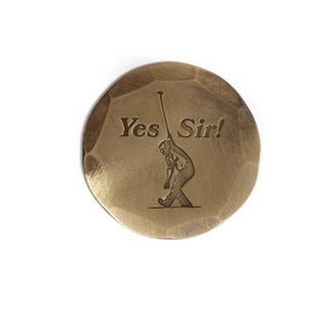 Logo Tùy Chỉnh Khắc Đồng Cổ Handmade Golf Ball Markers Với Cạnh Độc Đáo - Product Image 2