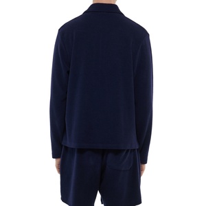 Ensemble de survêtement sportif d'été respirant en polyester/coton tricoté imprimé pour homme, avec manches longues et short, et coutures invisibles - Product Image 3
