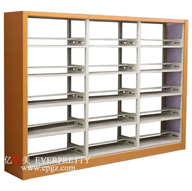 3-Tier Bookshelf Library Furniture for Students High Quality Metal Material Standard School Library Furniture