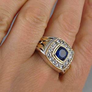 Anello Bicolore Stile Business Design Vintage per Uomo - Product Image 2
