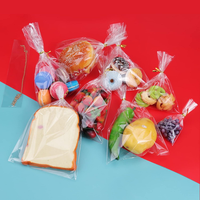 Sacs en cellophane transparents jetables OPP BOPP LDPE avec fermeture autocollante, impression de logo personnalisée, pour l'emballage de gâteaux et de friandises