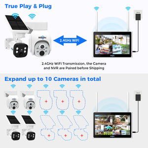 Vente en gros de système de caméra de sécurité sans fil IP extérieur H.265 IP66 4MP cctv Ptz extérieur avec WiFi solaire - Product Image 4