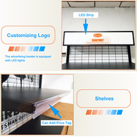 Supermarkt Regalst änder Shop Grid Mesh Stand mit Light Box Heavy Duty