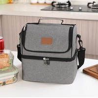 Nouveau sac de bouteille de lait maternel personnalisé pique-nique thermique stockage des aliments sacs à bandoulière isolé double compartiment sac de refroidissement pour boissons