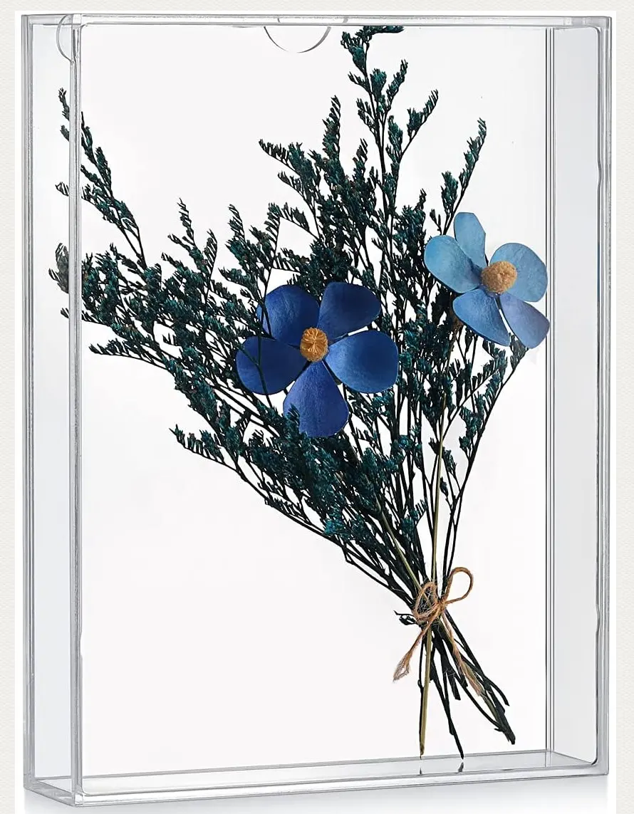 Kunden spezifische DIY-Box für getrocknete Blumen Acryl Foto Bilderrahmen Tischplatte Vitrine Schatten box Rahmen