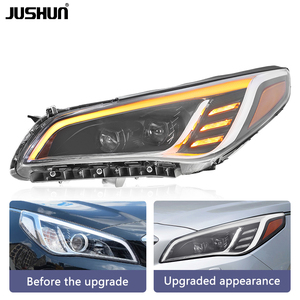 JUSHUN Faros Delanteros LED Mejorados para Hyundai <span class=keywords><strong>Sonata</strong></span> 2015-2018, Luces de Circulación Diurna de Alta Calidad con 2 Lentes - Product Image 2