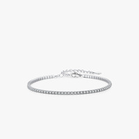 Bracelet Tennis de Luxe Scintillant en Argent Sterling 925 avec Zircons Cubiques pour Femme, Idéal pour Anniversaire, Épouse, Maman - Vente en Dropshipping de Bijoux Fins