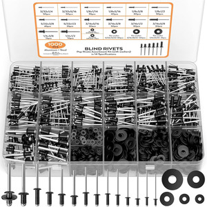 Baiguluo Blind Rivets 1000Pcs Aluminum Steel With Washers 14 Sizes Construction Use - Product Image 1