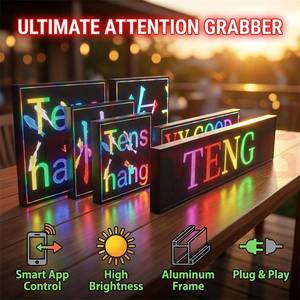 Letrero LED RGB P5 a Todo Color, Programable, <span class=keywords><strong>de</strong></span> Una o Dos Caras, para Interiores y Exteriores, Tablero Publicitario para Tiendas, Control por Aplicación - Product Image 3
