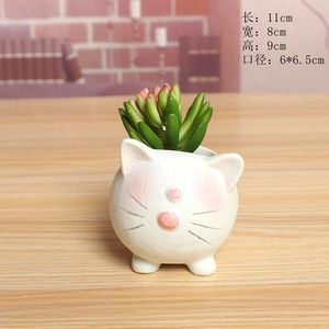 9 petits animaux en céramique chien chat cochon lapin oiseau Gost plante Pot de fleur en pot conteneur Mini jardinière - Product Image 4