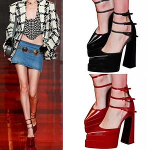 Tacones de Plataforma con Punta Puntiaguda y Suela Gruesa, Sandalias de Plataforma Alta para Mujer - Product Image 2