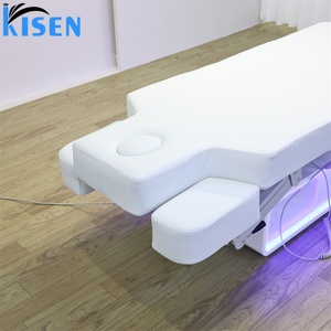 Kisen Electric Beauty <b>Bed</b> 3 Motors Led Light Luxury <b>Lash</b> Chair Adjustable Tattoo <b>Table</b> Customized Leather on Sale - Product Image 5