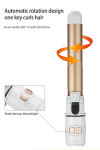 Fer à friser rotatif multi-fonction Mesky avec logo et baril extra <span class=keywords><strong>long</strong></span> fer à friser double tension blanc rotatif à 450 degrés - Product Image 2
