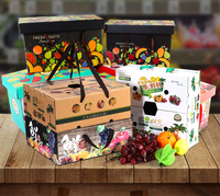 Hoogwaardige gerecycleerde golfkartonnen rechthoekige op maat gemaakte geschenkverpakking voor maïs, verse fruit- en groentesalades, en meel.