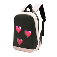 Sac à dos LED avec contrôle de l'application, sac à dos pour ordinateur portable cool DIY Pixel Art Animation Fashion Programming, cadeau unique pour hommes femmes sac