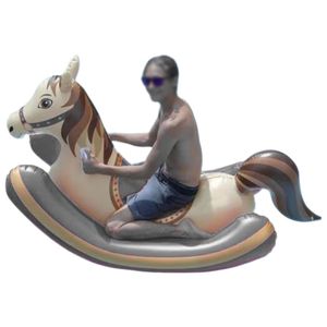 Waterhan Hamaca de Agua Inflable Ligera de PE con Diseño de Caballo, Personalizada, Flotante, para Piscina, Río, <span class=keywords><strong>Playa</strong></span> y Exteriores, para Adultos - Product Image 5
