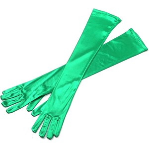 Mode féminine Satin plein doigt mitaines <span class=keywords><strong>longs</strong></span> <span class=keywords><strong>gants</strong></span> noirs et blancs avec Style Sexy élégant pour la fête mariée <span class=keywords><strong>mariage</strong></span> - Product Image 2
