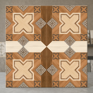 Carreaux de sol en céramique noirs brillants 400x400mm, en porcelaine émaillée vitrifiée, pour salon, design intérieur de la maison - Product Image 5
