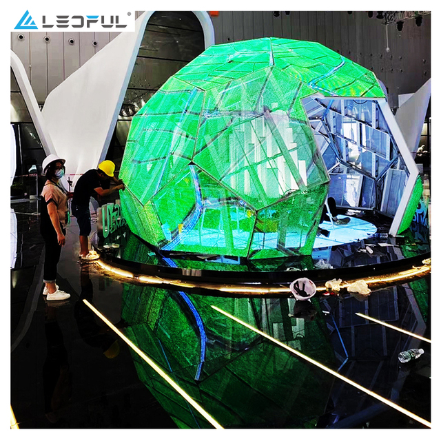 Indoor P1.25 P1.8 P2.5 P3 SMD Full Color RGB Soft Curved Circular LED Displays 320*160mm Flexible LED Modules