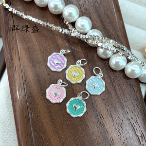 จี้รูปหัวใจเงินแท้ Qunlvsheng S925 ประดับเรซิ่นสีใส สำหรับสร้อยคอ สร้อยข้อมือ DIY เครื่องประดับ ของขวัญสำหรับทุกเพศ - Product Image 1