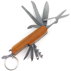 Logotipo personalizado 11 en 1 Cuchillo de bolsillo múltiple Cuchillo de recuerdo de metal Llavero - Product Image 3