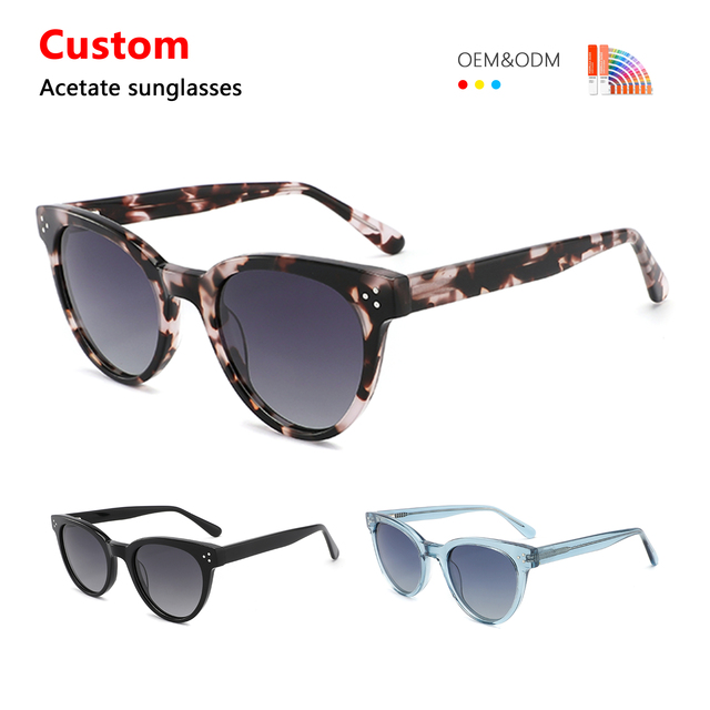 Vintage Polarized UV400 Sun Glasses Men Classical Retro Brand Designer Outdoor Driving Round Acetate Fashion Woman Sunglasses
