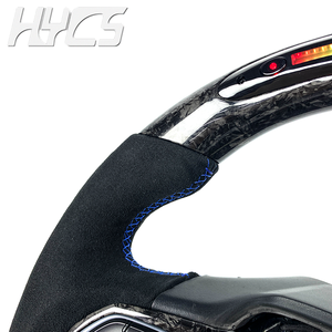 Volante Deportivo Personalizado de Fibra de Carbono Forjada con Cuero y LED RPM, Compatible con <span class=keywords><strong>Ford</strong></span> <span class=keywords><strong>Focus</strong></span> MK3 MK4 ST <span class=keywords><strong>RS</strong></span> - Product Image 2