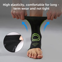 Attelle de cheville sportive réglable, manchon de compression tricoté 3D pour la protection de la cheville lors de la pratique de la gym, du football et du basketball