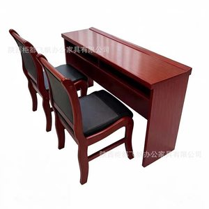 Mesa Rectangular para Sala de Conferencias, Chapa de Madera Maciza, 1.2m, Mesa Doble, Escritorio de Oficina para Capacitación, Pintura Ecológica - Product Image 2